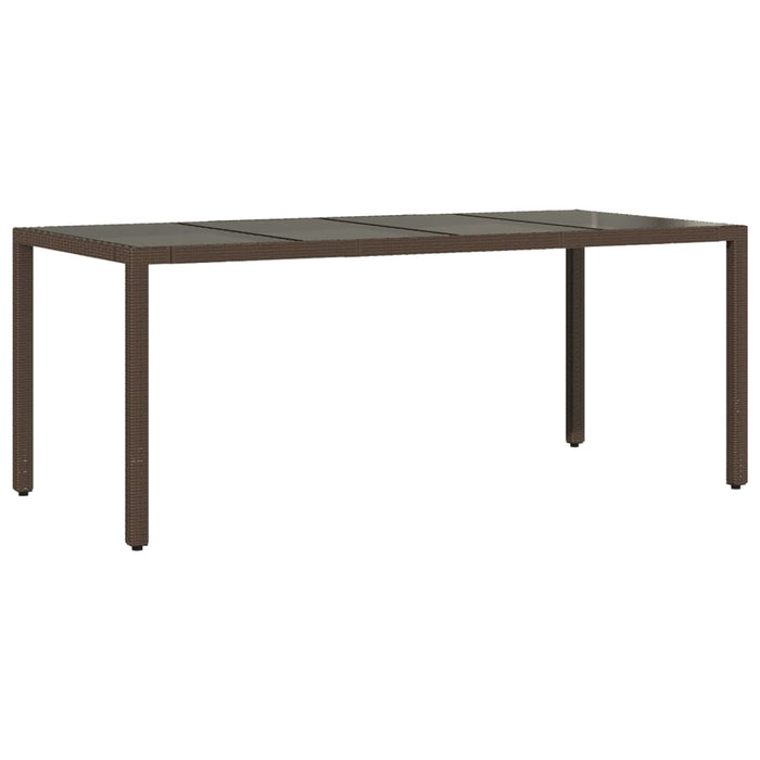Set mobilier de grădină cu perne, 9 piese, maro, poliratan WALTI