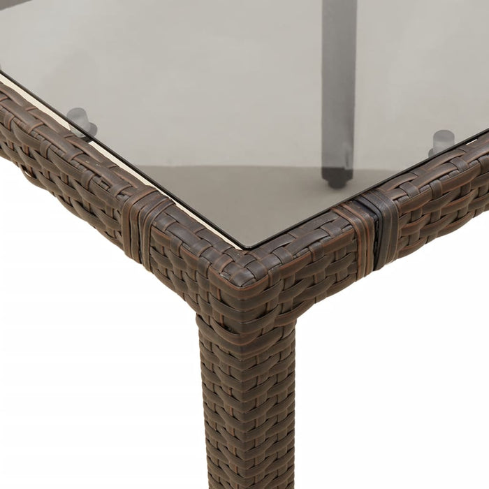 Set mobilier de grădină cu perne, 9 piese, maro, poliratan WALTI