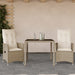 Set bistro cu perne, 3 piese, bej, poliratan - WALTI WALTI