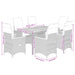 Set mobilier de grădină cu perne, 7 piese, negru, poliratan - WALTI WALTI