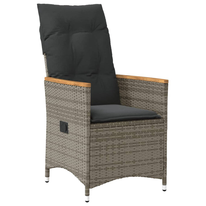 Set mobilier de grădină cu perne, 5 piese, gri, poliratan - WALTI WALTI