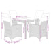 Set mobilier de grădină cu perne, 5 piese, negru, poliratan - WALTI WALTI