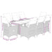 Set mobilier de grădină cu perne, 9 piese, negru, poliratan - WALTI WALTI