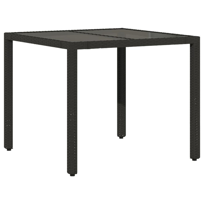 Set mobilier de grădină cu perne, 5 piese, negru, poliratan - WALTI WALTI