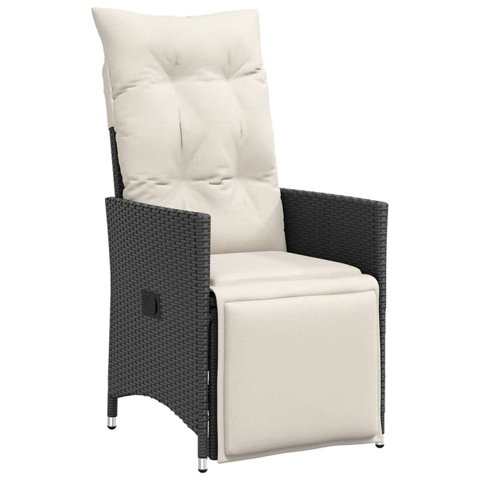 Set mobilier de grădină cu perne, 5 piese, negru, poliratan - WALTI WALTI