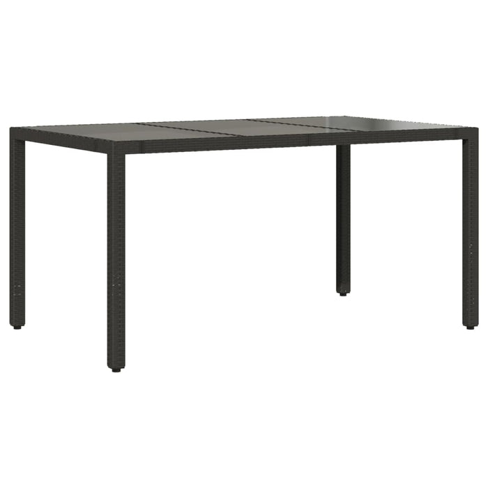 Set mobilier de grădină cu perne, 5 piese, negru, poliratan - WALTI WALTI