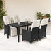 Set mobilier de grădină cu perne, 5 piese, negru, poliratan - WALTI WALTI