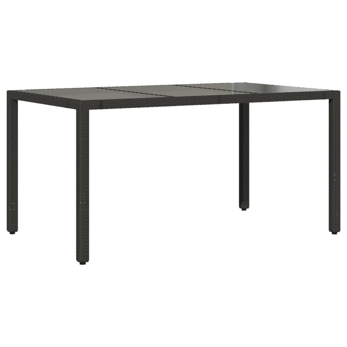 Set mobilier de grădină cu perne, 7 piese, negru, poliratan - WALTI WALTI