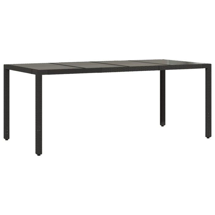 Set mobilier de grădină cu perne, 7 piese, negru, poliratan - WALTI WALTI
