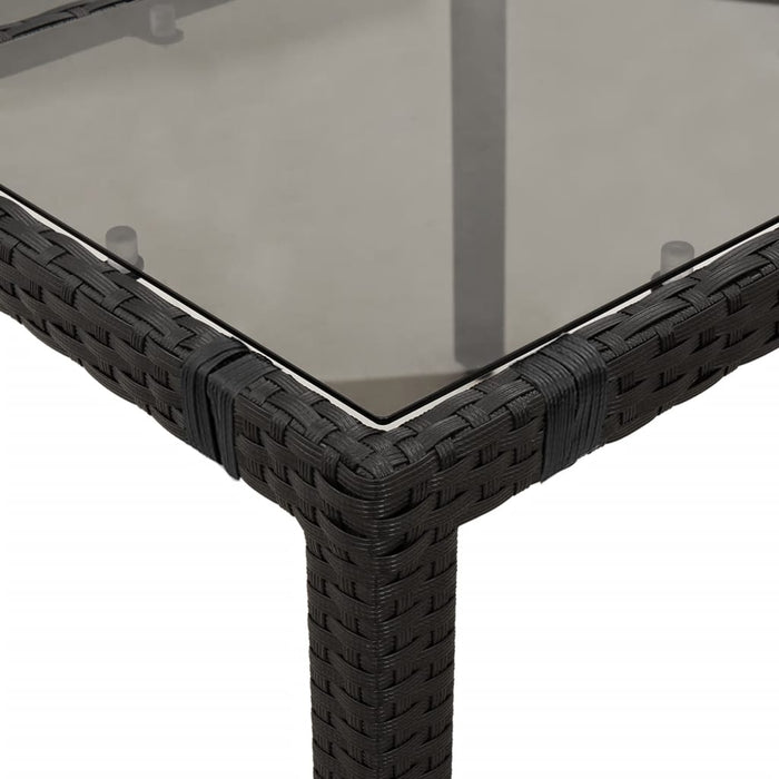 Set mobilier de grădină cu perne, 7 piese, negru, poliratan - WALTI WALTI