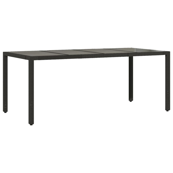 Set mobilier de grădină cu perne, 9 piese, negru, poliratan - WALTI WALTI