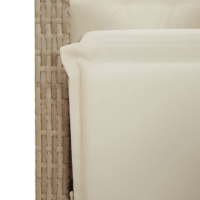 Set bistro de grădină, 9 piese, cu perne, bej, poliratan - WALTI WALTI