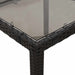 Set bistro de grădină, 7 piese, cu perne, negru, poliratan - WALTI WALTI