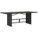 Set bistro de grădină, 7 piese, cu perne, negru, poliratan - WALTI WALTI