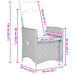 Set bistro de grădină, 9 piese, cu perne, negru, poliratan - WALTI WALTI