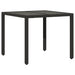 Set mobilier de grădină cu perne 5 piese negru poliratan&sticlă - WALTI WALTI