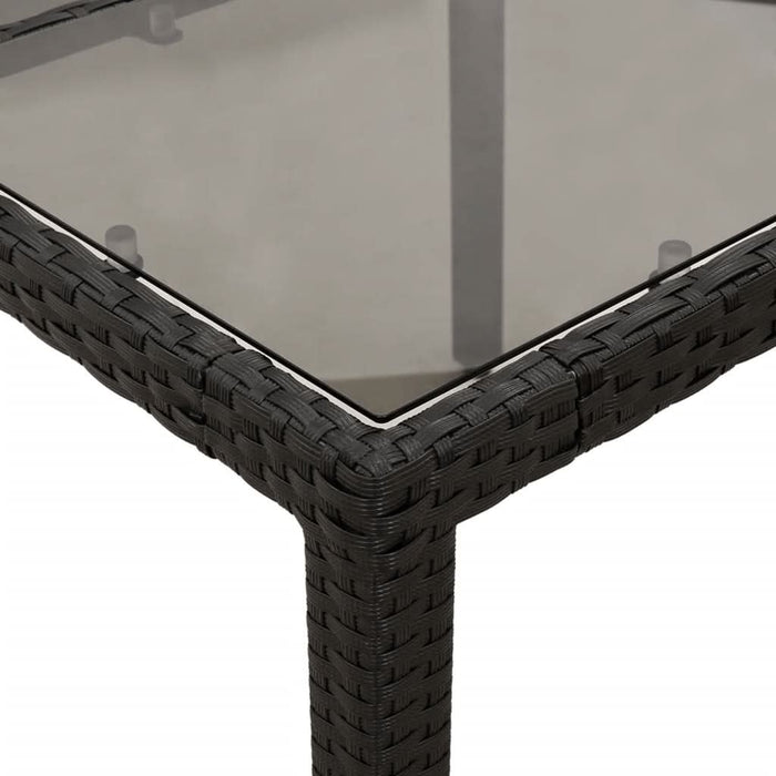 Set mobilier de grădină cu perne 5 piese negru poliratan&sticlă - WALTI WALTI