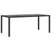 Set mobilier de grădină cu perne 7 piese negru poliratan&sticlă - WALTI WALTI