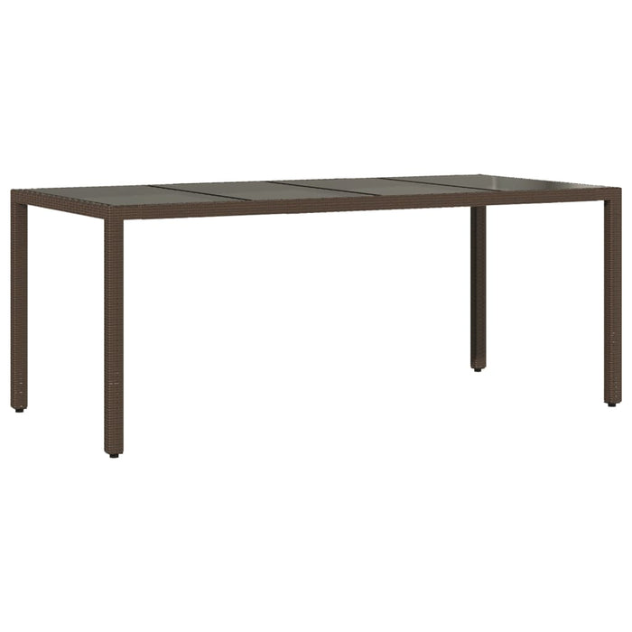 Set mobilier de grădină cu perne, 7 piese, poliratan și sticlă WALTI