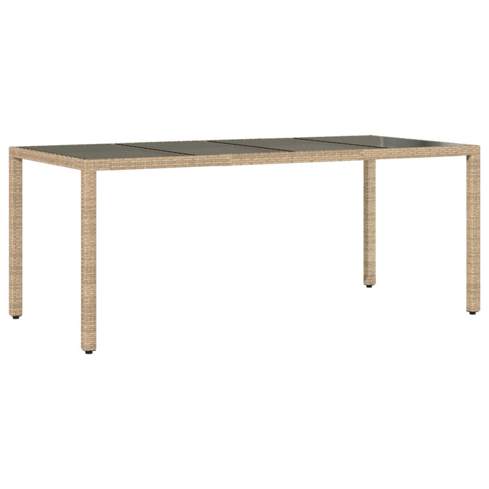 Set mobilier de grădină cu perne 7 piese bej poliratan & sticlă - WALTI WALTI