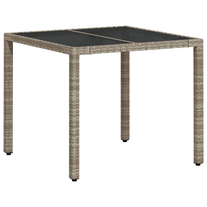Set mobilier grădină perne 3 piese gri deschis poliratan sticlă - WALTI WALTI