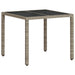 Set mobilier grădină perne 3 piese gri deschis poliratan sticlă - WALTI WALTI