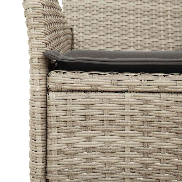Set mobilier grădină perne 5 piese gri deschis poliratan sticlă - WALTI WALTI