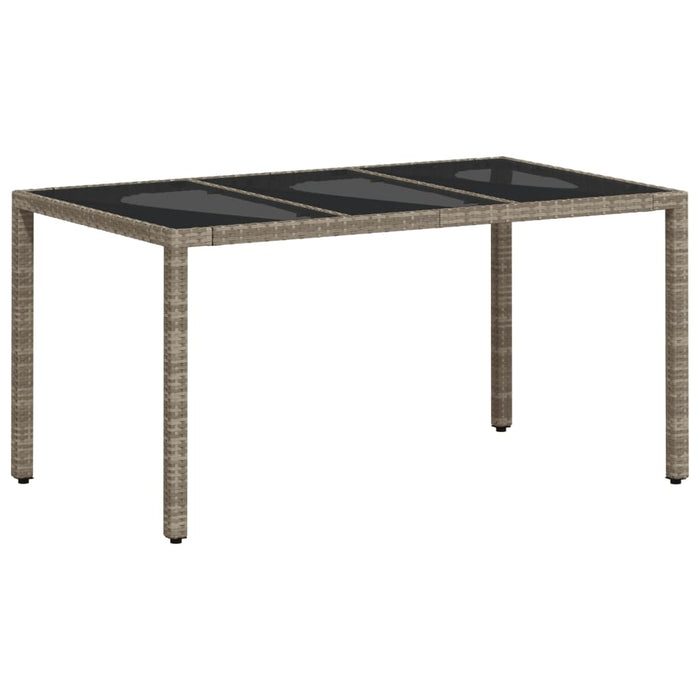 Set mobilier grădină perne 5 piese gri deschis poliratan sticlă - WALTI WALTI