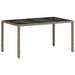 Set mobilier grădină perne 5 piese gri deschis poliratan sticlă - WALTI WALTI