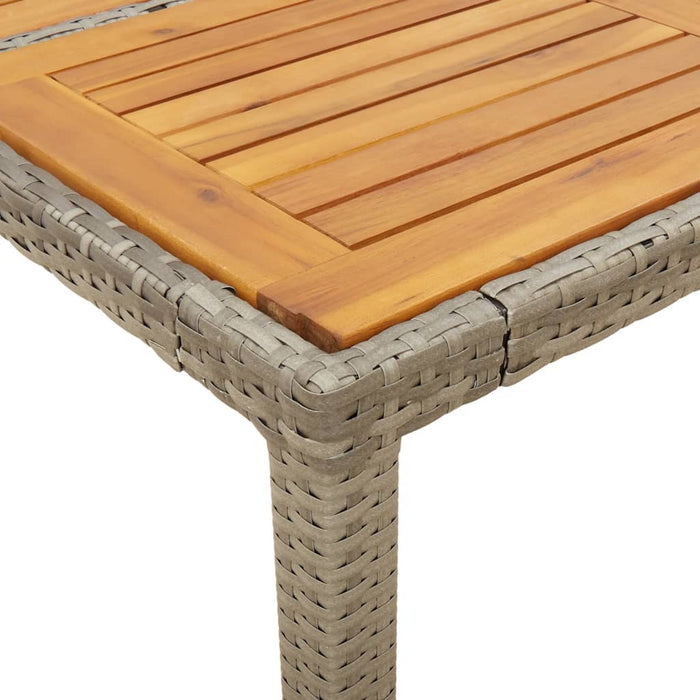 Set mobilier grădină cu perne 3 piese gri poliratan/lemn acacia - WALTI WALTI