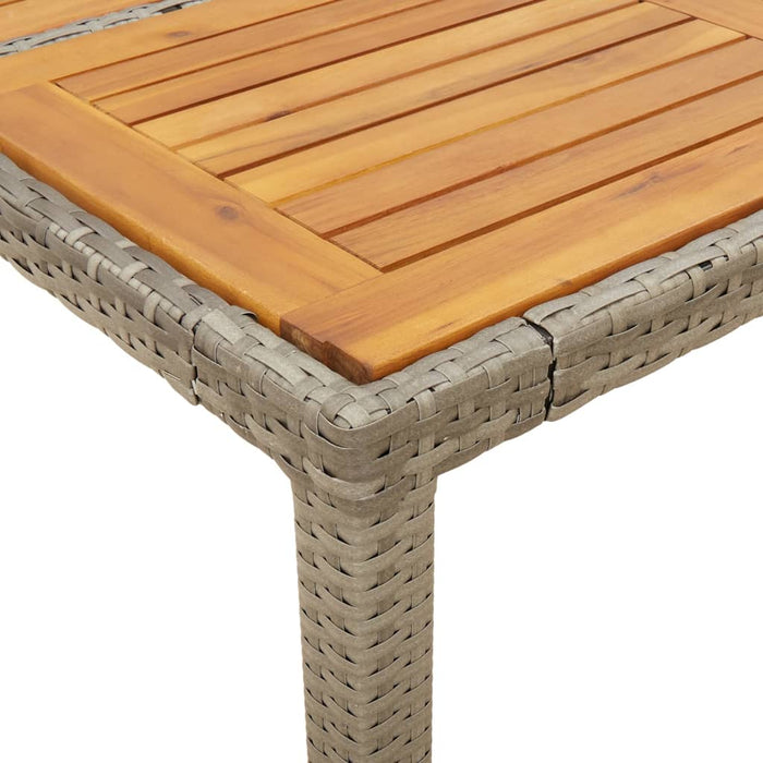 Set mobilier grădină cu perne 5 piese gri poliratan/lemn acacia - WALTI WALTI