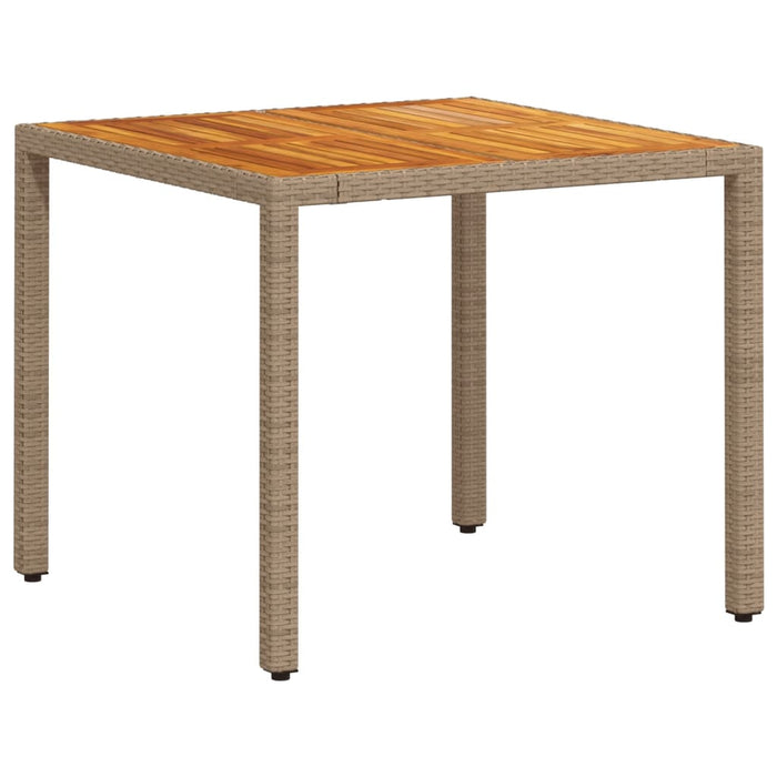 Set mobilier grădină cu perne 3 piese bej poliratan/lemn acacia - WALTI WALTI