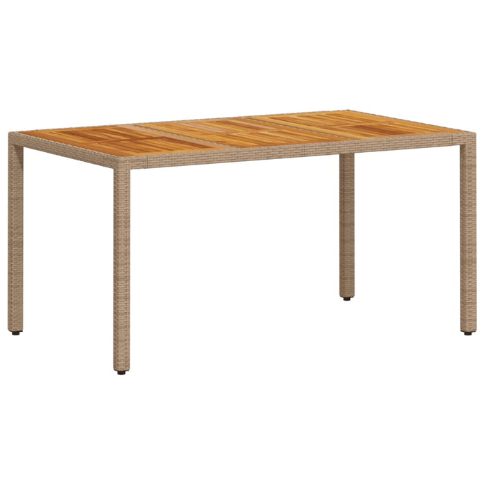 Set mobilier grădină cu perne 7 piese bej poliratan/lemn acacia - WALTI WALTI