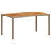 Set mobilier grădină cu perne 7 piese bej poliratan/lemn acacia - WALTI WALTI