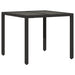 Set mobilier de grădină cu perne 3 piese negru poliratan&sticlă - WALTI WALTI