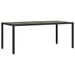 Set mobilier de grădină cu perne 7 piese negru poliratan&sticlă - WALTI WALTI