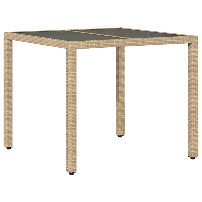 Set mobilier de grădină cu perne 5 piese bej poliratan & sticlă WALTI