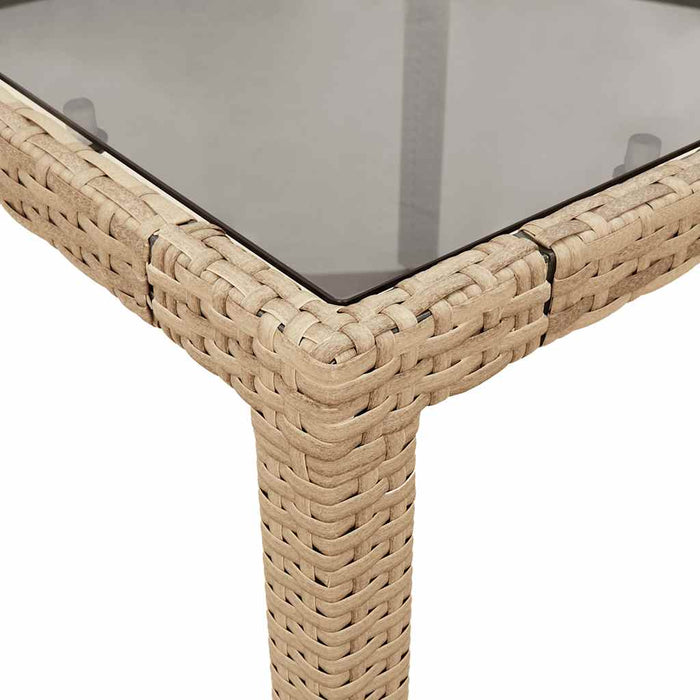 Set mobilier de grădină cu perne 5 piese bej poliratan & sticlă WALTI