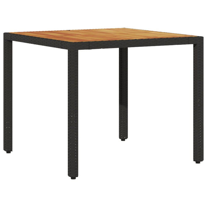 Set mobilier grădină perne 3 piese negru poliratan/lemn acacia - WALTI WALTI