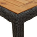 Set mobilier grădină perne 7 piese negru poliratan/lemn acacia - WALTI WALTI