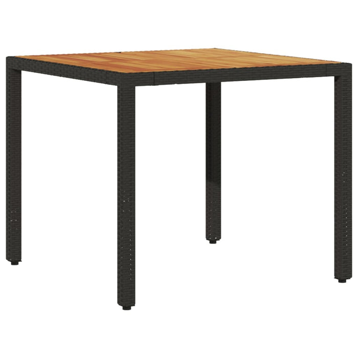 Set mobilier grădină perne 3 piese negru poliratan/lemn acacia - WALTI WALTI