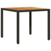 Set mobilier grădină perne 3 piese negru poliratan/lemn acacia - WALTI WALTI