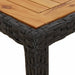 Set mobilier grădină perne 3 piese negru poliratan/lemn acacia - WALTI WALTI