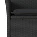 Set mobilier grădină perne 7 piese negru poliratan/lemn acacia - WALTI WALTI
