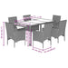 Set mobilier grădină perne 7 piese negru poliratan/lemn acacia - WALTI WALTI