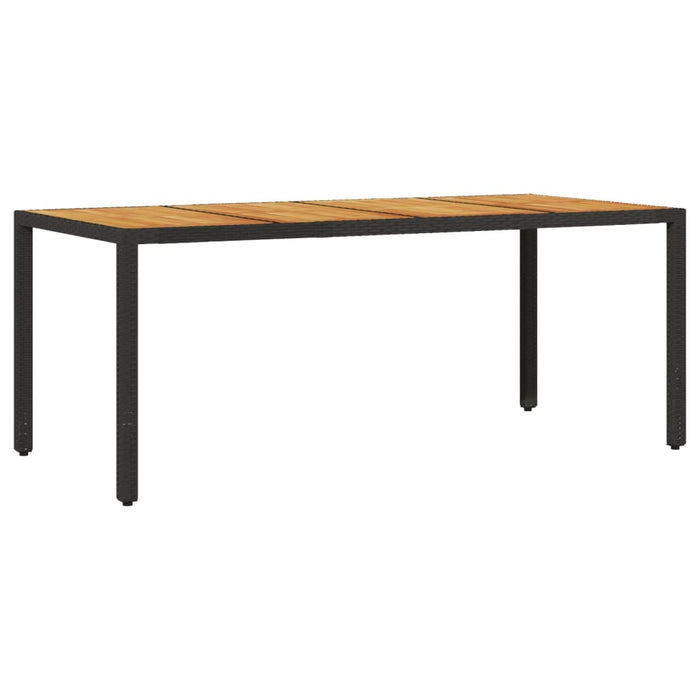 Set mobilier grădină perne 9 piese negru poliratan/lemn acacia WALTI
