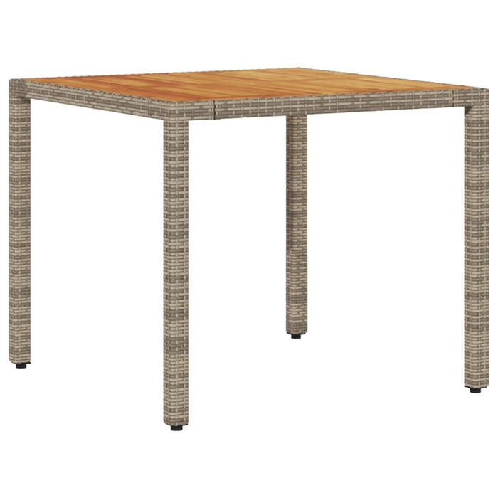 Set mobilier grădină cu perne 5 piese gri poliratan/lemn acacia WALTI