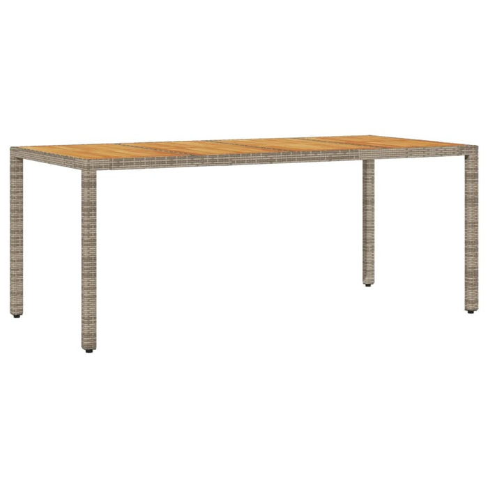 Set mobilier grădină cu perne 7 piese gri poliratan/lemn acacia - WALTI WALTI