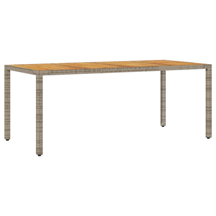 Set mobilier grădină cu perne 9 piese gri poliratan/lemn acacia - WALTI WALTI