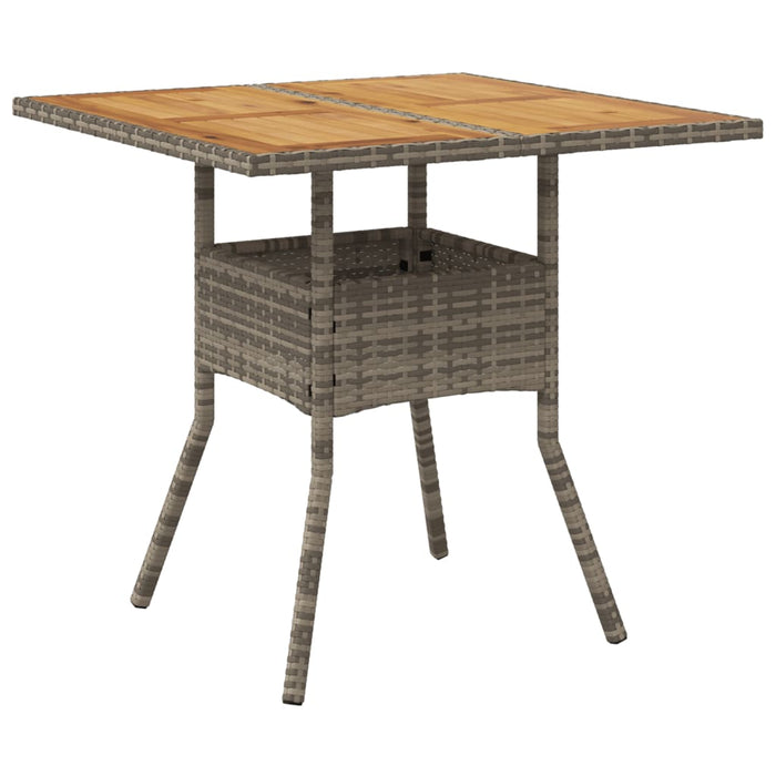 Set mobilier grădină cu perne 5 piese gri poliratan/lemn acacia - WALTI WALTI